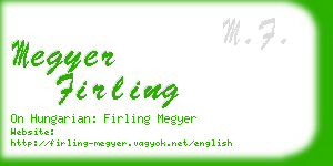 megyer firling business card